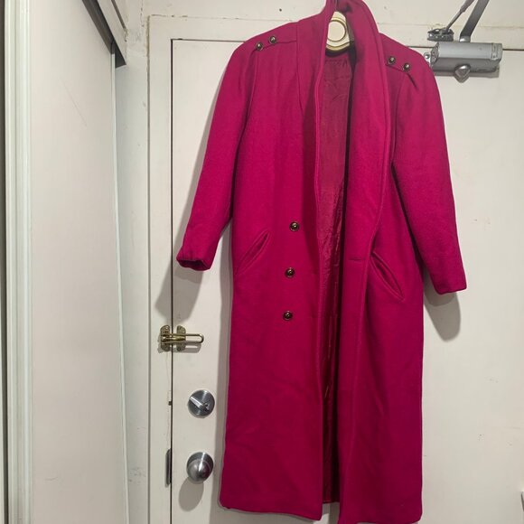 VINTAGE FOXRUN BY BALIMEL DOUBLE BREAST WOOL TRENCH COATS SIZE M - Picture 9 of 14